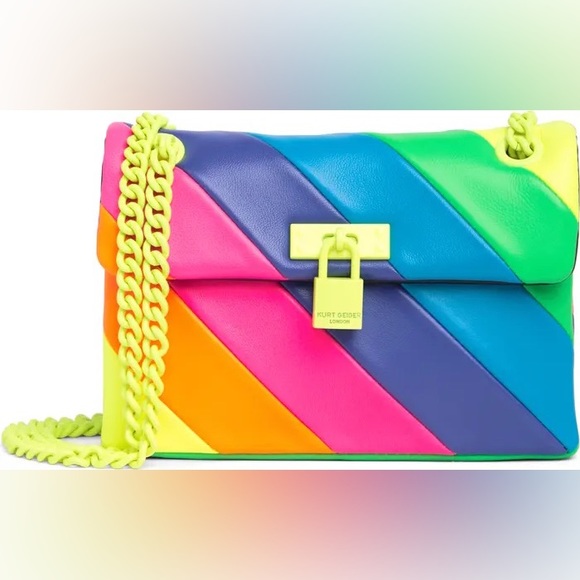 Kurt Geiger London Mini Neon Leather Convertible Crossbody Bag - Picture 4 of 8